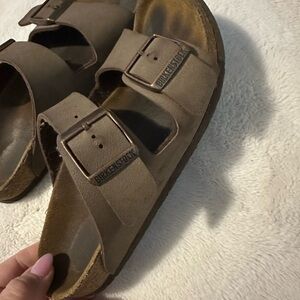 Birkenstock Taupe Double-Strap Sandals